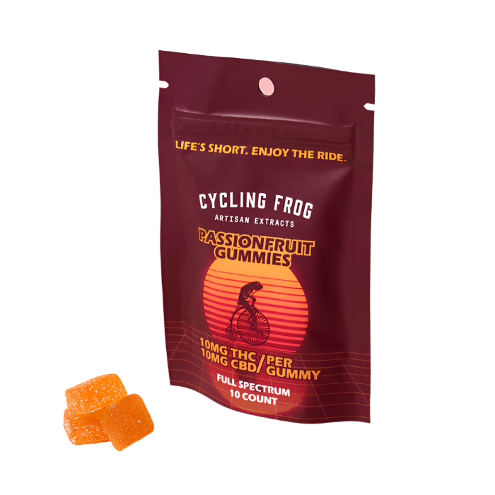 Cycling-Frog-THC-Gummy-Passion-Fruit-10ct