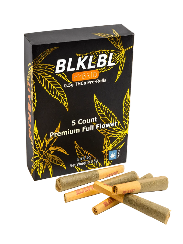 Black Label THCA 5ct 0.5G Pre-Roll