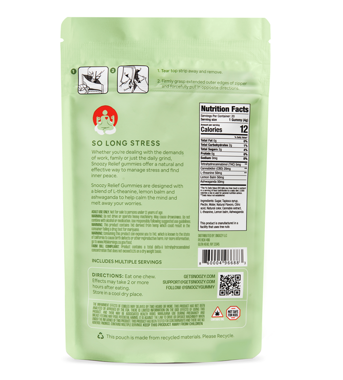 Snoozy Stress Free Mind Gummies