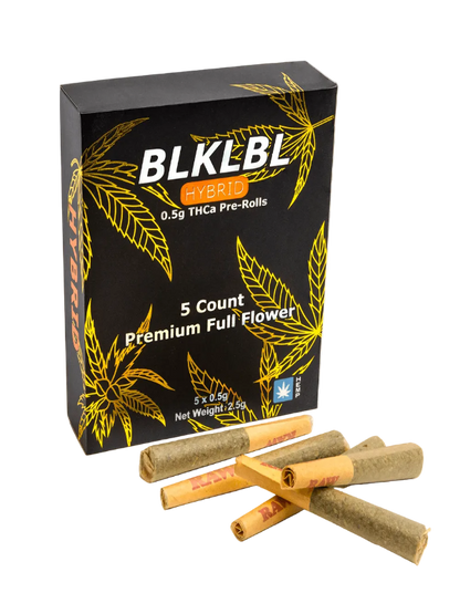 Black Label THCA 5ct 0.5G Pre-Roll