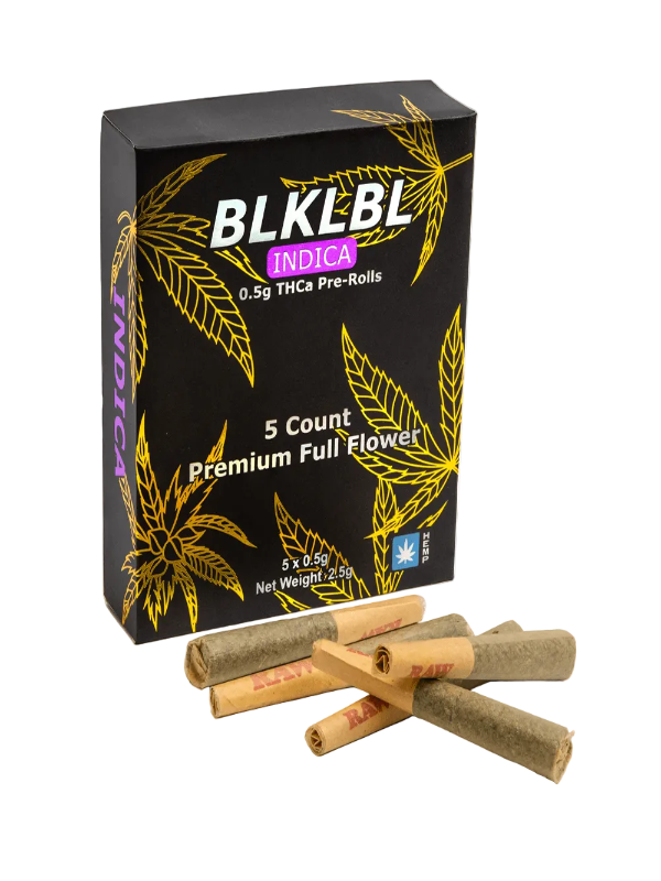 Black Label THCA 5ct 0.5G Pre-Roll
