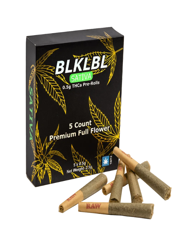 Black Label THCA 5ct 0.5G Pre-Roll