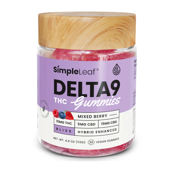 Simple-Leaf-Delta9-Mixedberry-Gummies